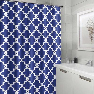 Randolph Morris Geometric Fabric Shower Curtain RMSK-GEO72-NB