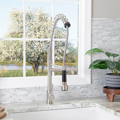 Randolph Morris Kally Collection Kitchen Faucet with Pull Down Spring Spout and Pot Filler RMWZ8302-C