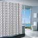 Randolph Morris Geometric Fabric Shower Curtain RMSK-GEO180-W