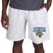 Men's Concepts Sport White/Charcoal Jacksonville Jaguars Alley Fleece Shorts