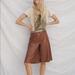 Anthropologie Pants & Jumpsuits | Anthropologie Avec Les Filles Faux Leather Culottes Pants Xs | Color: Brown | Size: S