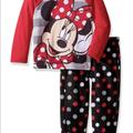 Disney Pajamas | Disney Minnie Mouse 2-Piece Pajama Set | Color: Black/Red | Size: 10g