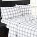 London Fog Classic Cozy 200 Thread Count Plaid Sheet Set Flannel/Cotton in Gray | 96 H x 84 W in | Wayfair SS4260GPFU-4700