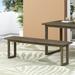 Millwood Pines Wooden Picnic Outdoor Bench Wood/Natural Hardwoods in Gray | 18 H x 61 W x 15 D in | Wayfair 6EE2DDEDFF28453FBA6E2083D64A1AE3