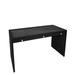 Latitude Run® SlayStation Plus Premium Vanity Table Include Three Drawer Vanity Table w/ Transparent Glass Wood in Black | Wayfair