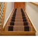 Brown 0.39 x 30 W in Stair Treads - Red Barrel Studio® Soft Meander Greek Key Stair Tread Synthetic Fiber | 0.39 H x 30 W in | Wayfair