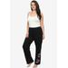 Plus Size Women's Minnie Mouse Bows Icons Lounge Pants by Disney in Black (Size 5X (30-32))