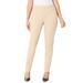 Plus Size Women's Essential Flat Front Pant by Catherines in Sycamore Tan (Size 5X)