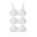 Plus Size Women's 3-Pack Front-Close Cotton Wireless Bra by Comfort Choice in White Pack (Size 50 G)