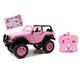 Dickie Toys – RC Girlmazing Jeep Wrangler – ferngesteuertes Auto, RC Auto, Spielzeugauto mit 2-Kanal-Funkfernsteuerung, 2,4 GHz, Turbo, inkl. Sticker, ab 6 Jahren, metallic pink glänzend
