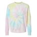 Independent Trading Co. PRM3500TD Midweight Tie-Dyed Sweatshirt in Tie Dye Sunset Swirl size Small | Ringspun Cotton