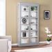 SEI Furniture Barhugh Transitional Gray Wood Curio Cabinet