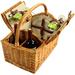 Picnic at Ascot Vineyard Willow Picnic Basket Equipped for 2 - Trellis Green