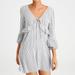 American Eagle Outfitters Dresses | American Eagle Striped Open Back Dress | Color: Gray/White | Size: S