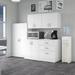 Bush Business Furniture Universal Storage 92W 5 Piece Modular Storage Set w/ Floor & Wall Cabinets in White | 61.8 H x 92 W x 24.69 D in | Wayfair