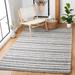 Gray/White 72 x 0.27 in Area Rug - Beachcrest Home™ Aon Striped Handwoven Gray/Ivory Area Rug Wool | 72 W x 0.27 D in | Wayfair