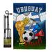 Ornament Collection World Cup South Korea Soccer 2-Sided Polyester 19 x 13 in. Flag Set in Black/Blue/Gray | 18.5 H x 13 W in | Wayfair