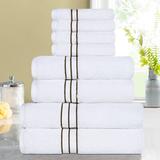 Latitude Run® Josann 800 GSM Solid Highly Absorbent 8-Piece 100% Turkish Cotton Towel Set Terry Cloth in Gray | 30 W in | Wayfair