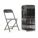 Inbox Zero Oliverson Folding Chair Plastic/Resin/Metal in Black | 31.5 H x 17.5 W x 18 D in | Wayfair 97B2D1CF237D45979E39BF0BB2629324