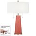 Color Plus Peggy 29 3/4" Coral Reef Pink Table Lamp with USB Dimmer