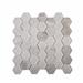 Tile Club Textured Marble & Glass Marble Mosaic Tile Mixed Material/Glass in White | 1.9 H x 1.9 W x 0.3125 D in | Wayfair WFBL8803CAA