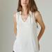 Lucky Brand Sandwash V-Neck Tank - Women's Clothing Tops Tank Top in Bright White, Size 2XL