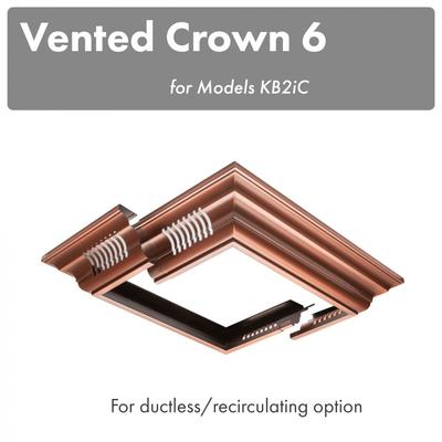 ZLINE Vented Crown Molding Profile 6 for Island Mount Range Hood (CM6V-KB2iC) - ZLINE Kitchen and Bath CM6V-KB2iC