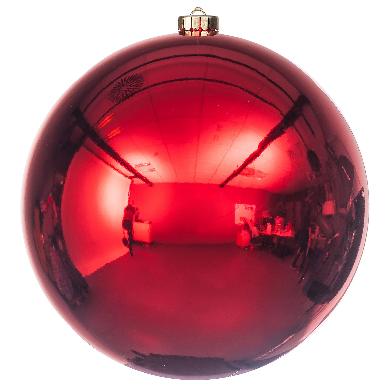 Boule de Noël en plastique, rouge, 20 cm Ø