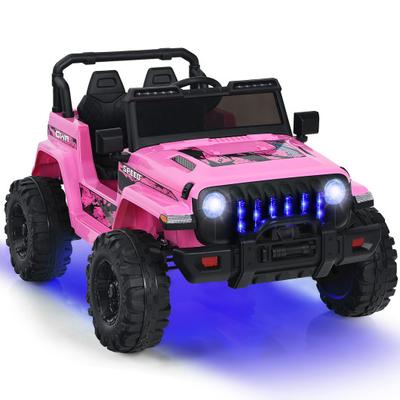 Costway 12V Kids Ride-on Jeep Car with 2.4 G Remote Control-Pink