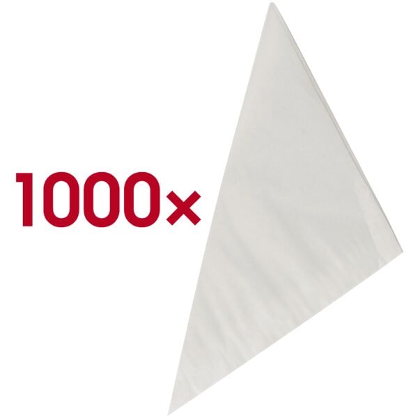 Papstar 1000 Spitztüten gefädelt weiß - 23 x 23 x 32,5 cm weiß Image