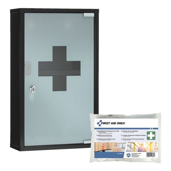 First Aid Only Verbandschrank »P-10202-13157« mit DIN 13157 Füllung schwarz, 30x50x12 cm Image