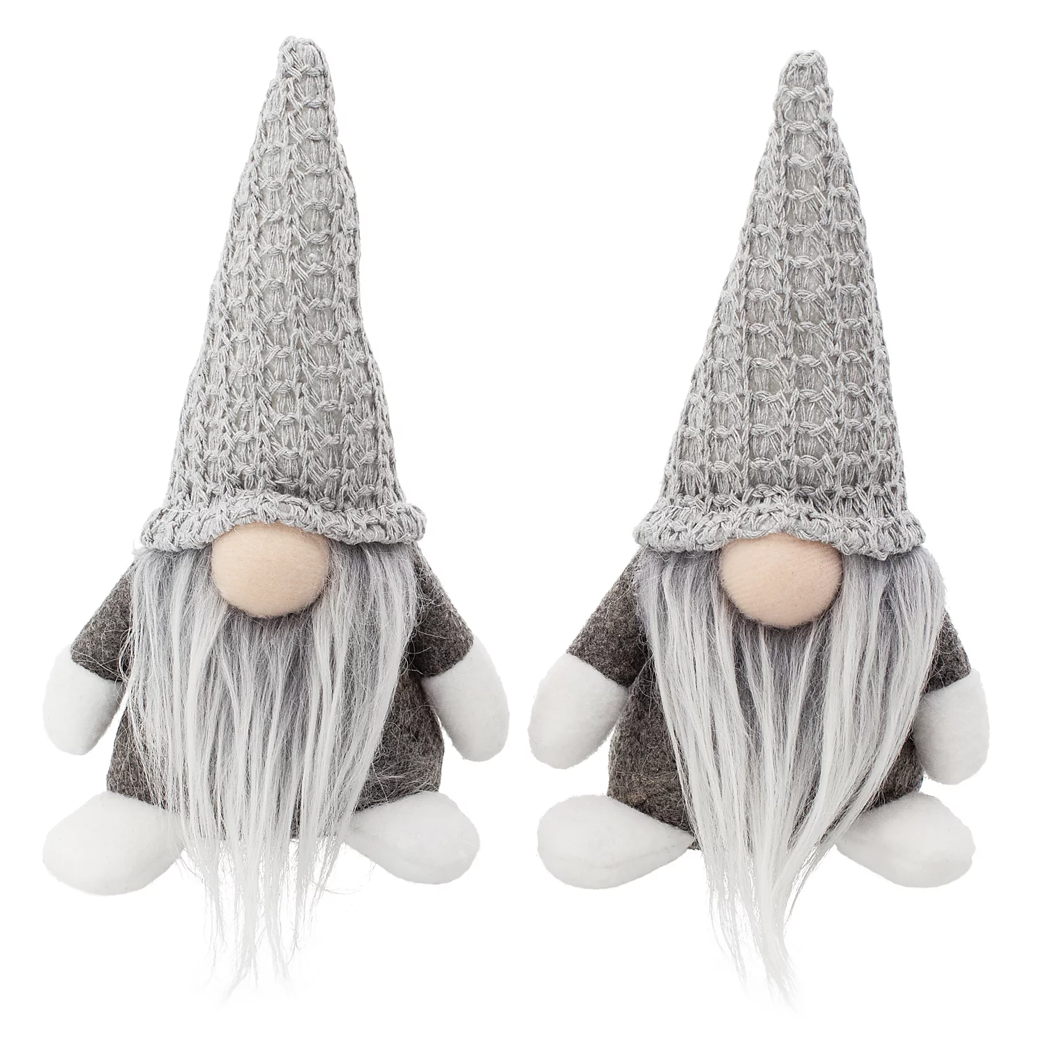 Lutins en tissu, gris, 2 pièces