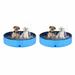 Aptoco Foldable Pet Bath Outdoor PVC Portable Swimming Pool For Pets & Kids（2Pcs) Plastic in Blue | 12 H x 46.8 W x 47 D in | Wayfair L-40006-4XX*2