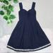 Lilly Pulitzer Dresses | Lilly Pulitzer Navy Eyelet Smocked Sun Dress Women’s Size 2 *Altered | Color: Blue | Size: 2