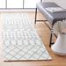 Gray/White 27 x 0.31 in Indoor Area Rug - Dakota Fields Dobbins Geometric Handmade Tufted Wool Ivory/Gray Area Rug Wool | 27 W x 0.31 D in | Wayfair