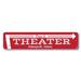 Lizton Sign Shop, Inc Drive-In Theater Arrow Custom Aluminum Sign Metal in Gray/Red/White | 6 H x 24 W x 0.06 D in | Wayfair 1412-A624