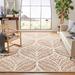 Brown/White 96 x 0.2 in Indoor Area Rug - Winston Porter Andresky Ikat Handmade Tufted Wool Ivory/Brown Area Rug Wool | 96 W x 0.2 D in | Wayfair