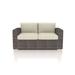 Latitude Run® Marfik Loveseat w/ Sunbrella Cushions Metal/Rust - Resistant Metal/Sunbrella® Fabric Included in White | Outdoor Furniture | Wayfair