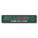 Lizton Sign Shop, Inc Ski Lodge Arrow Custom Aluminum Sign Metal in Gray/Green/Red | 4 H x 18 W x 0.04 D in | Wayfair 1584-A418