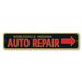 Lizton Sign Shop, Inc Garage Auto Repair Custom Aluminum Sign Metal in Blue/Gray/Red | 6 H x 24 W x 0.06 D in | Wayfair 1533-A624