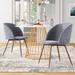 Willa Arlo™ Interiors Terrance Velvet Parsons Chair Upholstered/Velvet in Gray/Brown | 33.25 H x 21.75 W x 24 D in | Wayfair