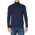 IZOD Men's 12GG Soft Cotton ROLL Neck Jumper, Blue (Navy Blazer 410), M