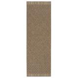 "Vibe by Jaipur Living Almasi Indoor/ Outdoor Trellis Dark Taupe/ Beige Runner Rug (2'6""X8') - Jaipur Living RUG150287"