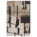 "Nikki Chu by Jaipur Living Lehana Abstract Dark Brown/ Ivory Area Rug (5'X7'6"") - Jaipur Living RUG151428"