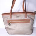 Michael Kors Bags | Michael Kors Mk Brown Jet Set Nylon Crossbody Tote | Color: Brown/Tan | Size: Os