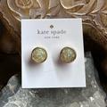 Kate Spade Jewelry | Kate Spade Gold Glitter Earrings | Color: Gold/White | Size: Os