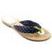 J. Crew Shoes | J. Crew Navy Polka Dot Flip-Flop Sandals 6 Italy | Color: Blue/White | Size: 6