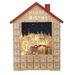Kurt Adler 19-Inch Battery-Operated Light-Up Advent Calendar House with Nativity Scene - Multi