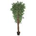 70" Variegated Ficus Artificial Tree UV Resistant (Indoor/Outdoor) - 18"L x 18"W x 70"H