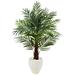 4.5' Areca Palm Tree in White Oval Planter - 40"D x 40"W x 54"H